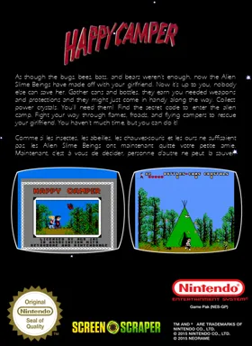 Happy Camper (USA) (NintendoAge) (Aftermarket) (Unl) box cover back